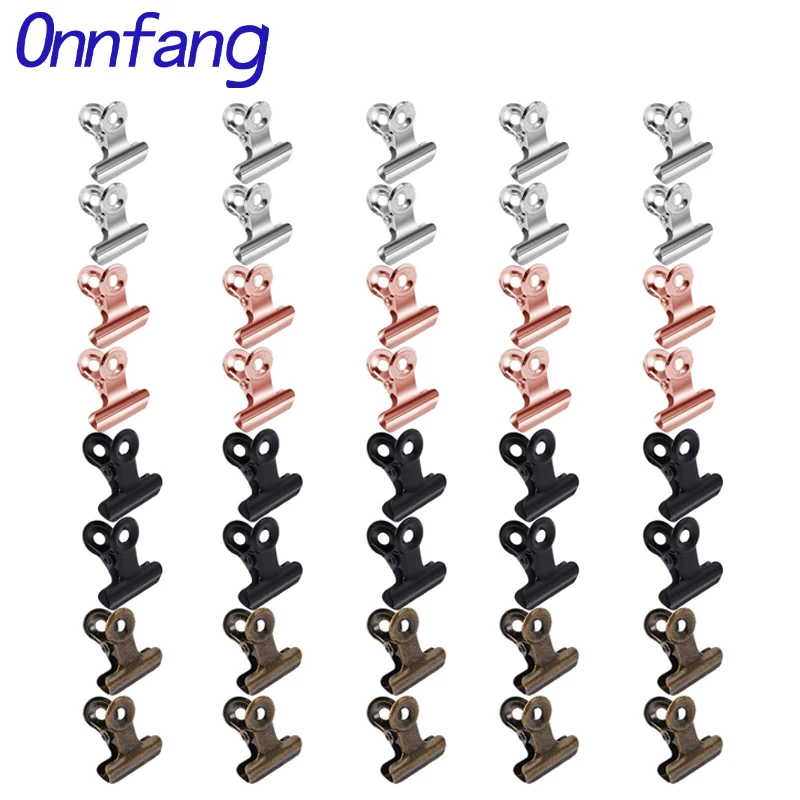 Binder Clip Assorted - 40/20PCS Set Mini 21x23mm Metall Grip