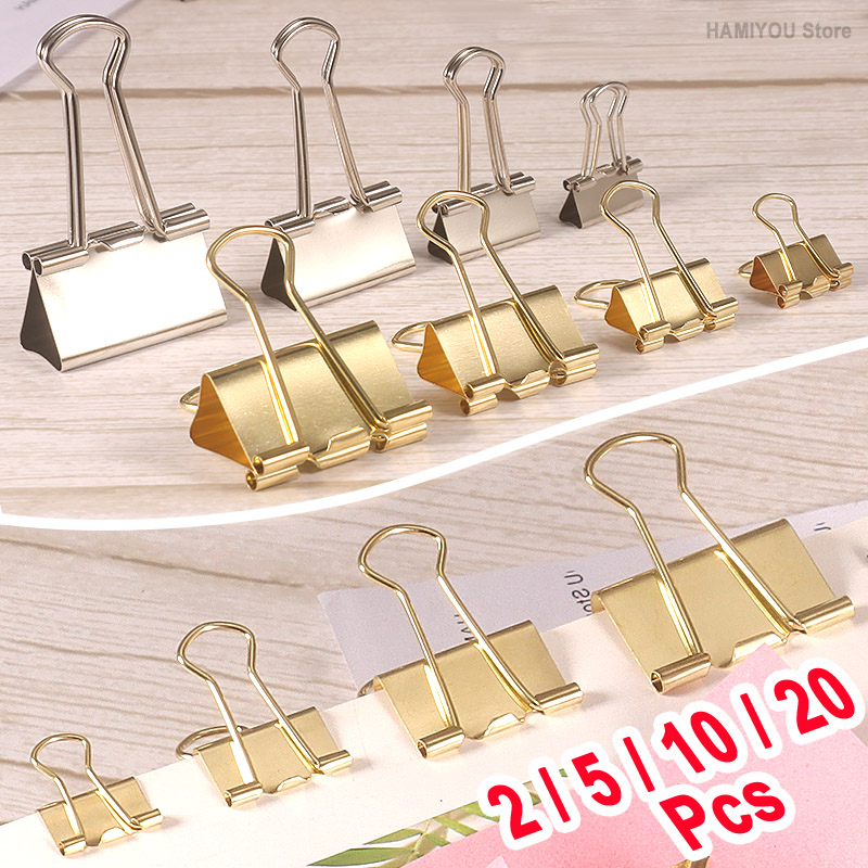 Binder Clip Assorted - Binderclips Bürobedarf Langschwanzklammer Metall Edelstahl Akten