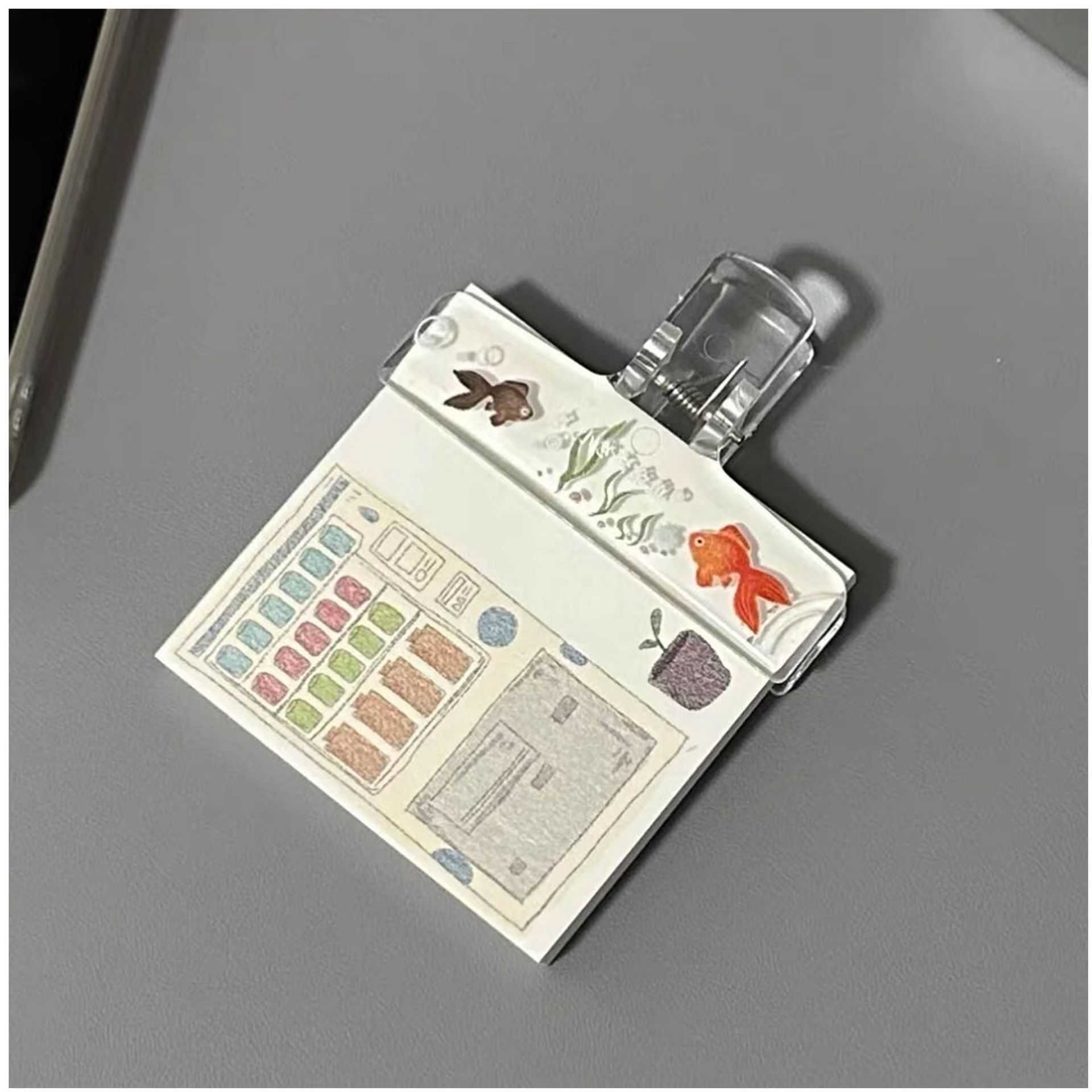 Binder Clip Assorted - Transparente Acryl-Bindeklammern, 1 Stück, große Dokumentenklammer,