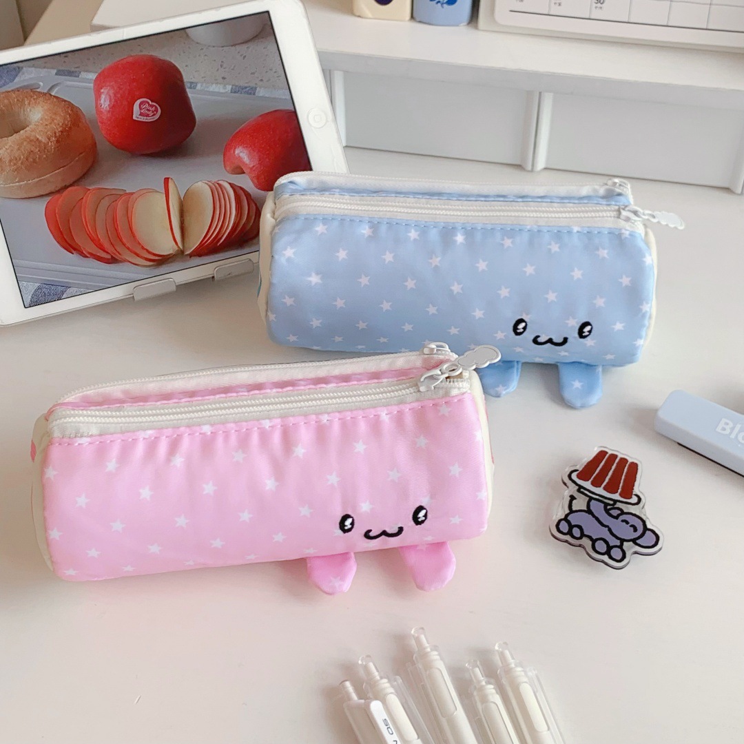 Pen Pouch Roll - Foodie Cartoon Fischkuchen-Roll-Federmäppchen für Schüler, große