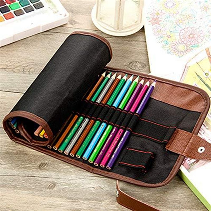 Pen Pouch Roll - BHBL 24-Fächer Stiftetui zum Aufrollen, Stifttasche,