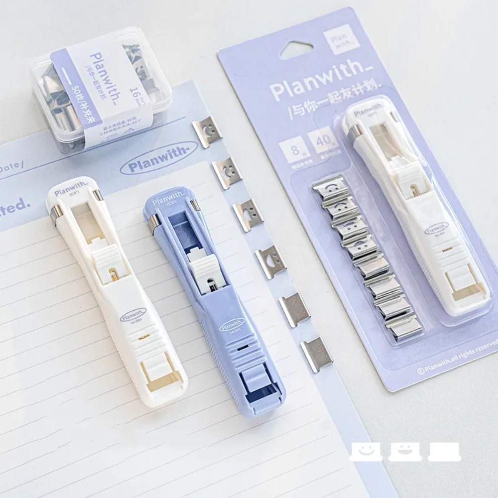 Binder Clip Assorted - Lächeln Design Push Büroklammer neue Kunststoffe