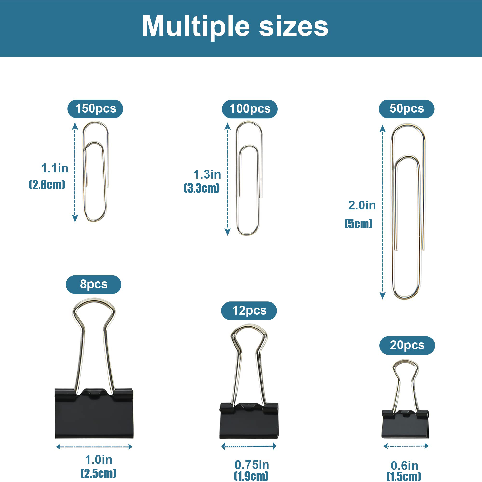 Sortiertes Set aus Binderclips – Binder Clip Assorted Bewertung und Preis