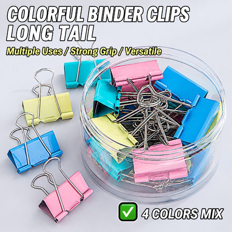 Bunte Metall-Büroklammern, Sor – Binder Clip Assorted Bewertung und Preis
