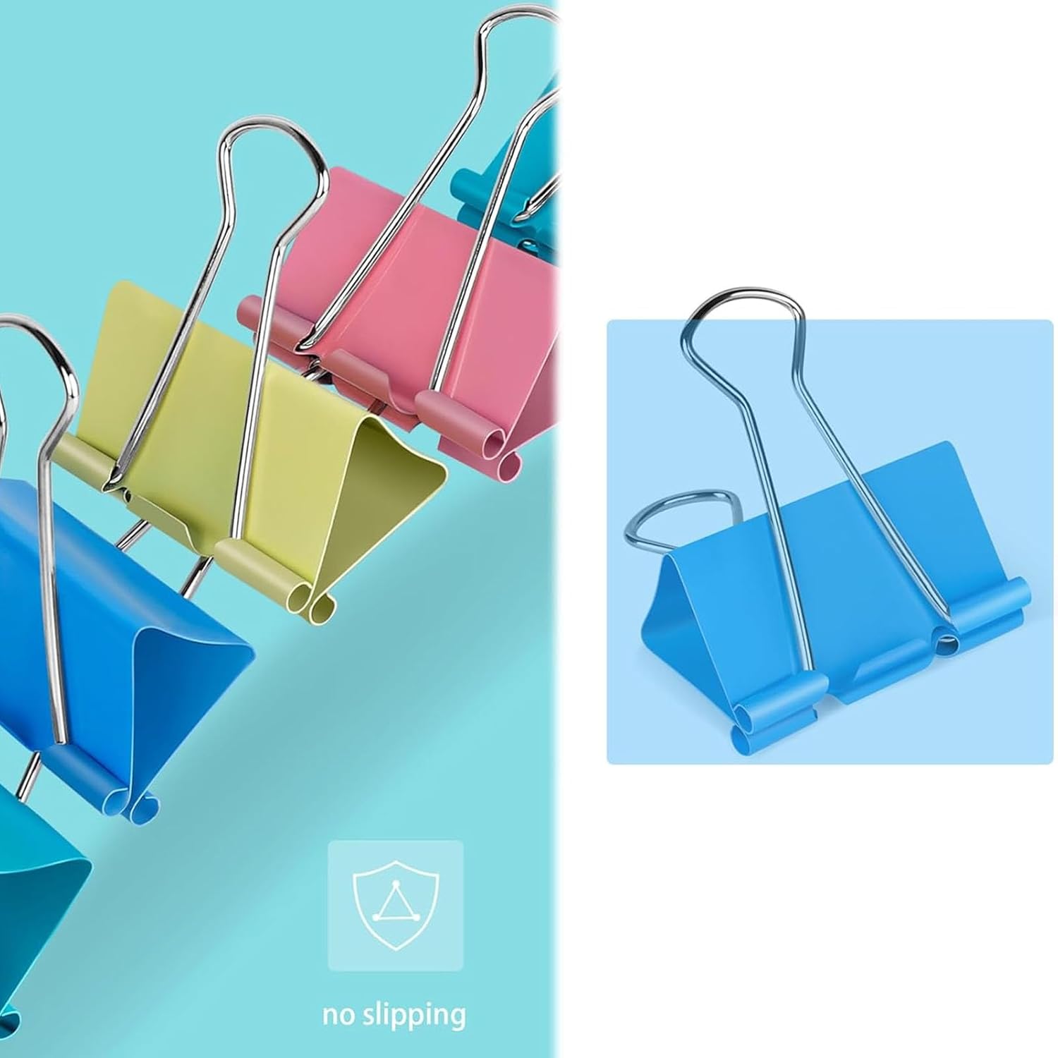 Faltklammern, 40 Büroklammern, – Binder Clip Assorted Bewertung und Preis
